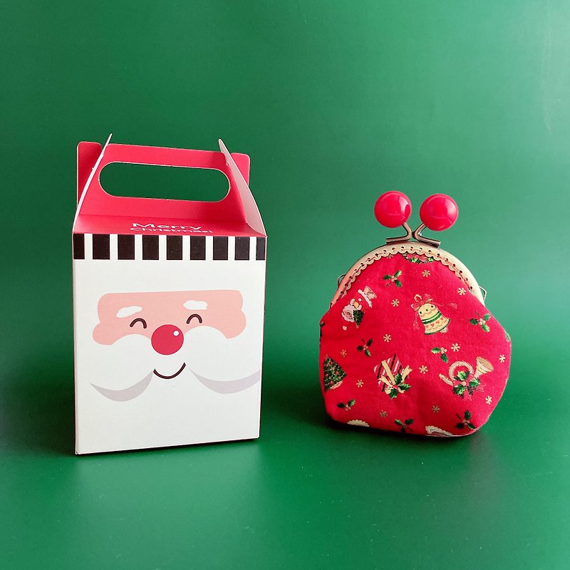 小彩虹糖果口金零钱包-圣诞夜-红/免费赠送耶诞包装 - 零钱包 - 棉．麻 绿色