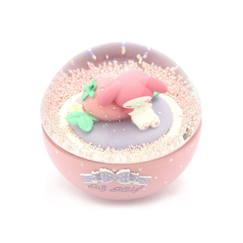 My Melody 草莓色的梦 水晶球摆饰 生日情人节告白圣诞交换礼物 - 摆饰 - 玻璃 