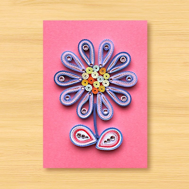 手工卷纸卡片 _ Flower_B1 ...母亲卡、情人卡 - 卡片/明信片 - 纸 粉红色