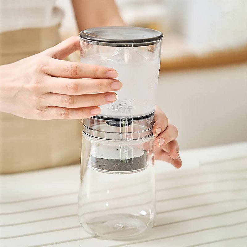 冰滴咖啡壶/350ml/外部调节滴速/可免耗材/在家做冰滴 - 咖啡壶/周边 - 玻璃 透明