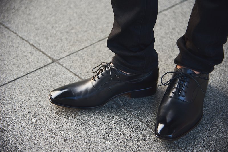 S-Line巴尔默勒尔牛津鞋 经典黑 绅士鞋 婚鞋 皮鞋 男 - 男款牛津鞋/乐福鞋 - 真皮 黑色
