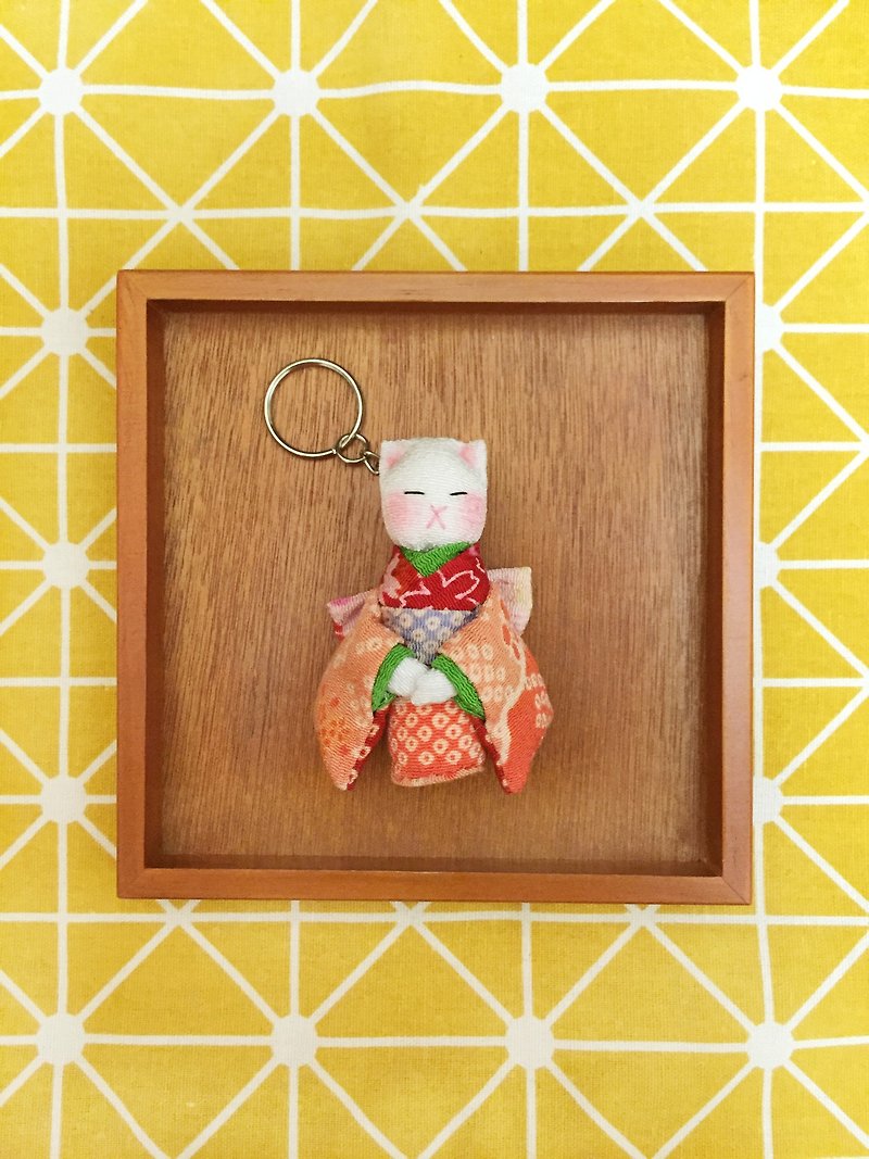 猫少女的和服日常-吊饰钥匙圈 - 钥匙链/钥匙包 - 纸 红色