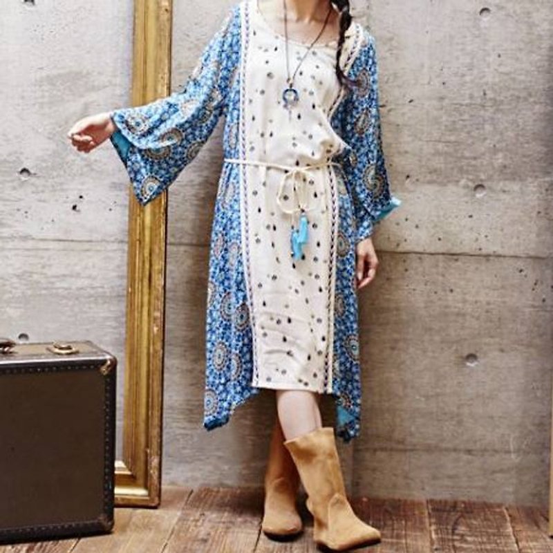 【 预购中】☼马赛克星柄洋装☼(三色) IAC-7327 - 洋装/连衣裙 - 其他材质 多色