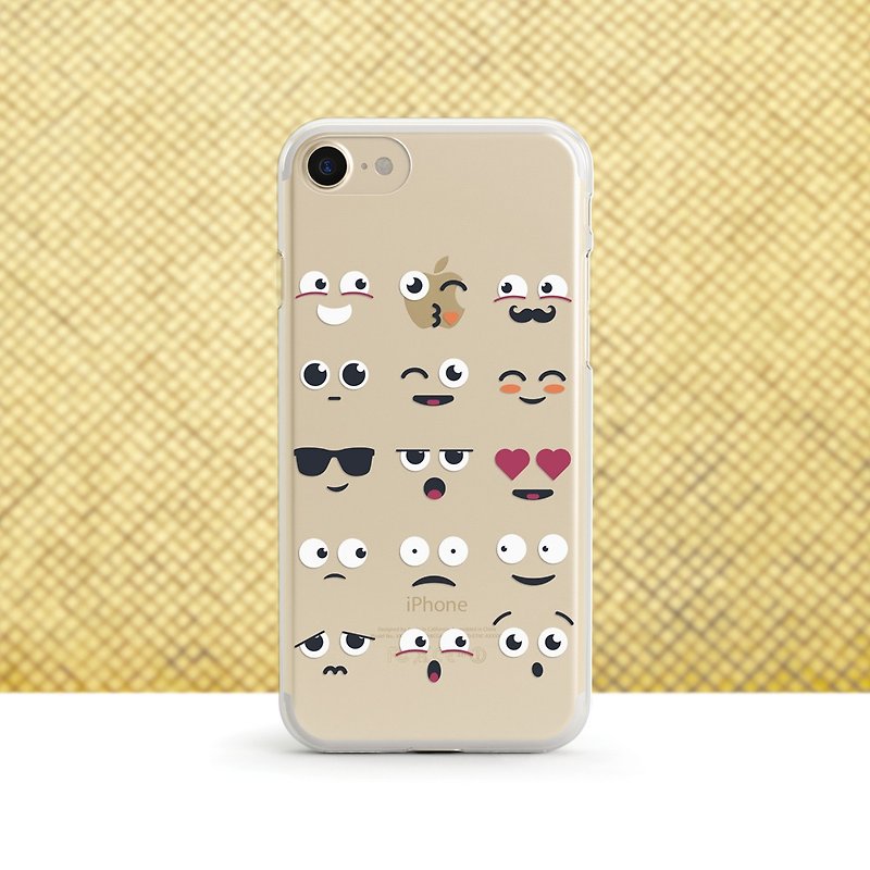 emoji-透明软壳-  iPhone 14, 13 至 iPhoneSE, Samsung - 手机壳/手机套 - 橡胶 透明