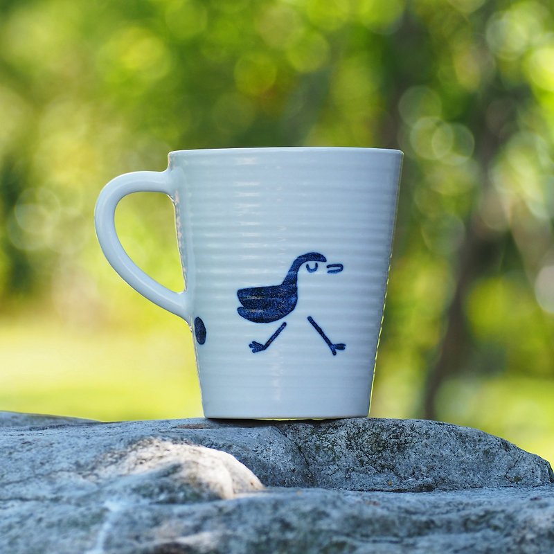 【逗 趣】高咖啡杯- 三星四季的开始-白腹秧鸡-360ml - 咖啡杯/马克杯 - 瓷 白色