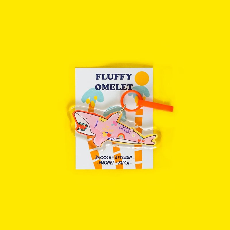 Fluffy Omelet - Keychain / Pin / Phone Grip - Sharka - 手机座/防尘塞 - 压克力 粉红色