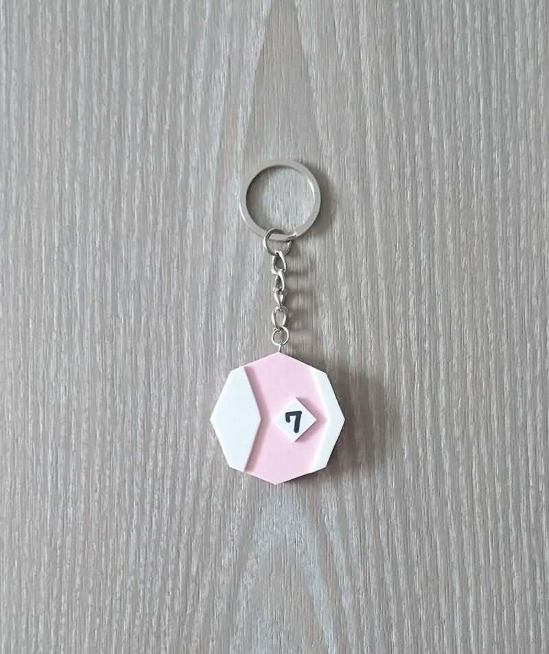 撞球钥匙圈 - 钥匙链/钥匙包 - 橡胶 粉红色