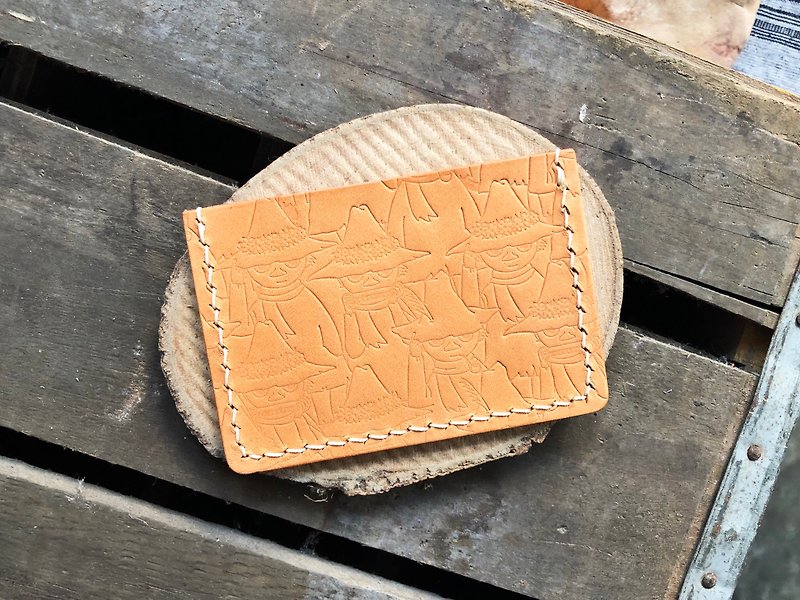 MOOMINx港产皮革 史力奇 咭套材料包 卡套 好好缝 正式授权 阿金 - 皮件 - 真皮 橘色
