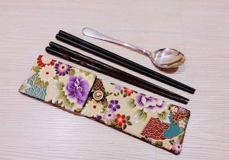 环保餐具收纳袋 筷子袋 组合筷专用 双层筷袋 日系 - 餐刀/叉/匙组合 - 其他材质 多色