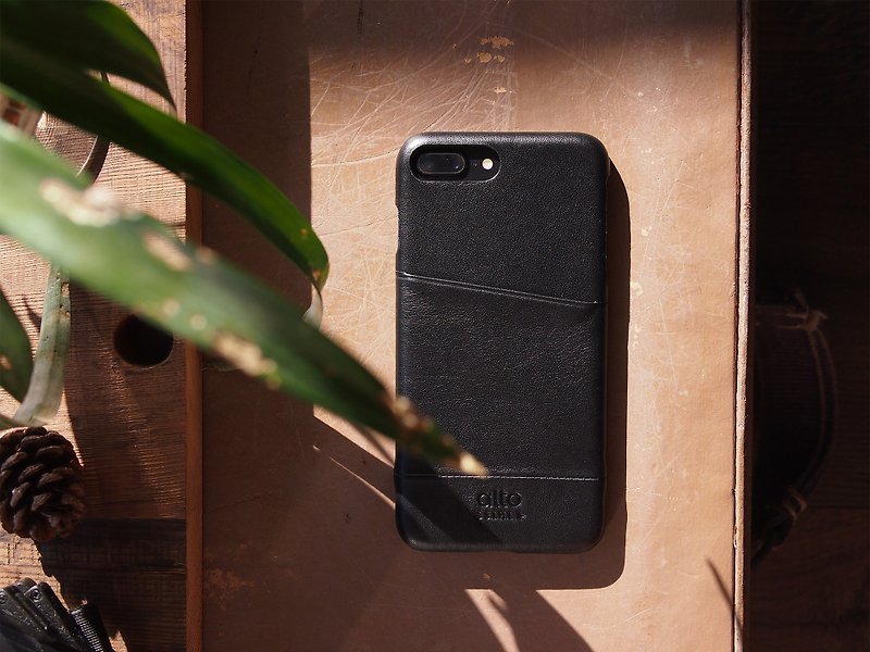 Alto 真皮手机壳背盖 iPhone 7/8 Plus 5.5寸 Metro - 渡鸦黑 - 手机壳/手机套 - 真皮 黑色