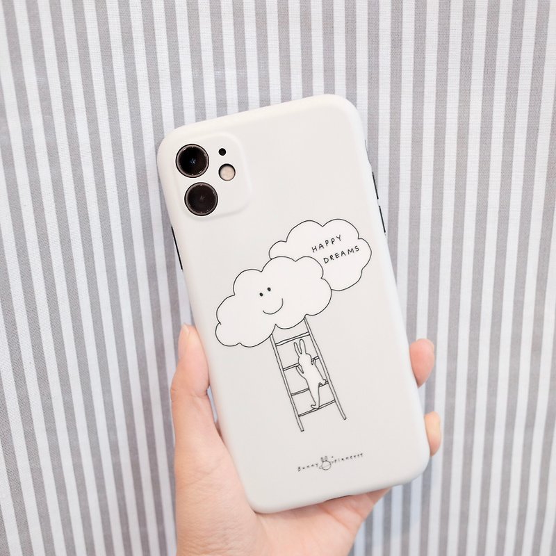 【安心出货】Happy Dreams iPhone手机壳 / 雾面全包黑边软壳 - 手机壳/手机套 - 塑料 灰色