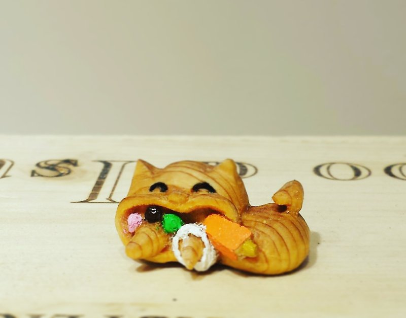 大食猫摆设 - 木工/竹艺/纸艺 - 木头 橘色
