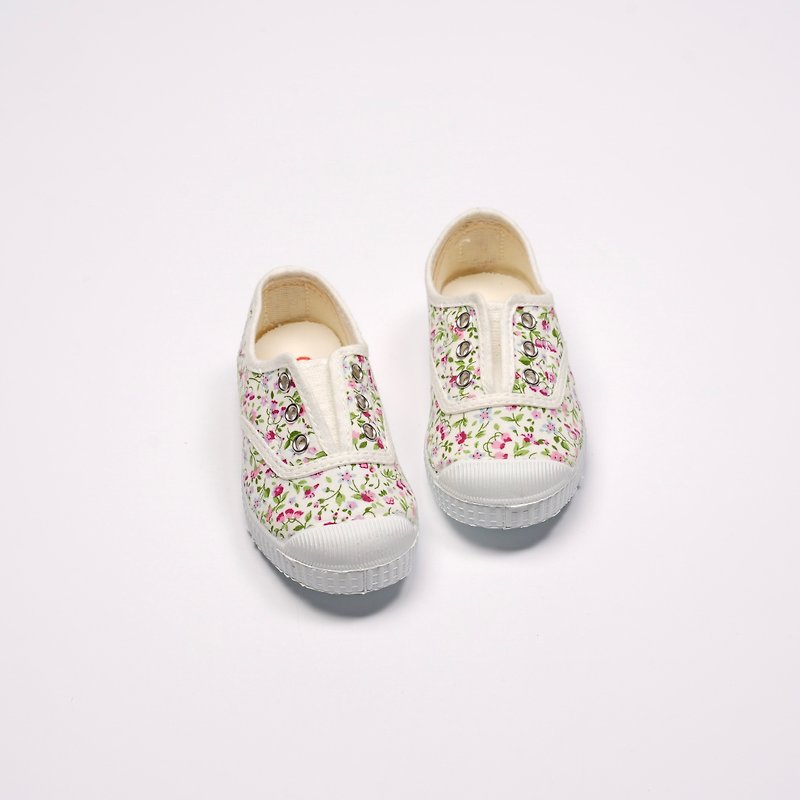 西班牙国民帆布鞋 CIENTA  70999 05 花布 经典布料 童鞋 - 童装鞋 - 棉．麻 白色