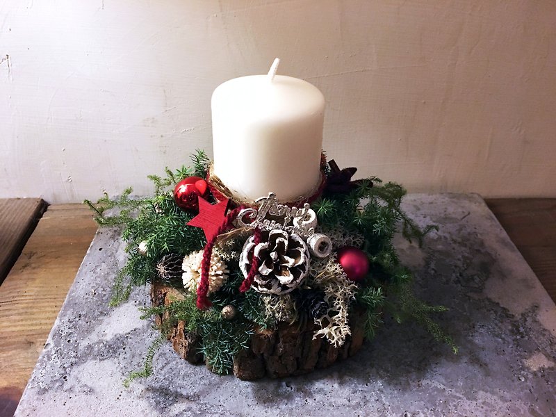 圣诞花艺体验课  松植蜡烛桌饰 Christmas Decorations - 植栽 - 植物．花 