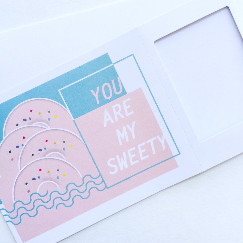 Pin Cards - Intimate / 甜蜜多拿滋 相框卡‘ 2张以上包邮喔！（含）’ - 卡片/明信片 - 纸 粉红色