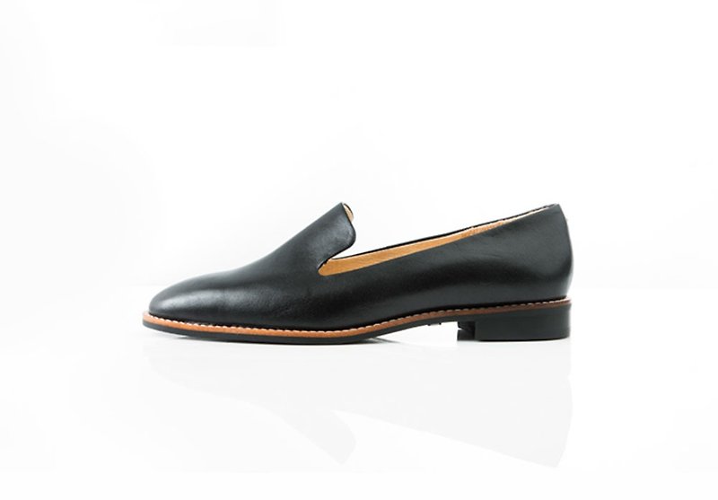 NOUR 经典款 - loafer 全素面乐福鞋 - Espresso 黑色 - 女款牛津鞋/乐福鞋 - 真皮 黑色