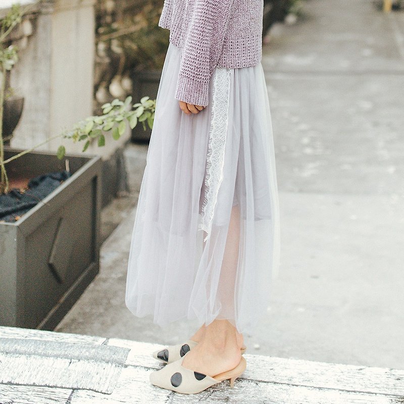 2018女装夏季穿搭渐变网纱半身裙 YMX8365 - 裙子 - 其他材质 紫色