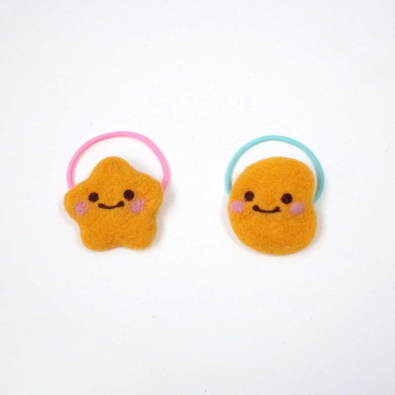 【Q-cute】微笑星月儿-发圈/手环 - 发饰 - 羊毛 橘色