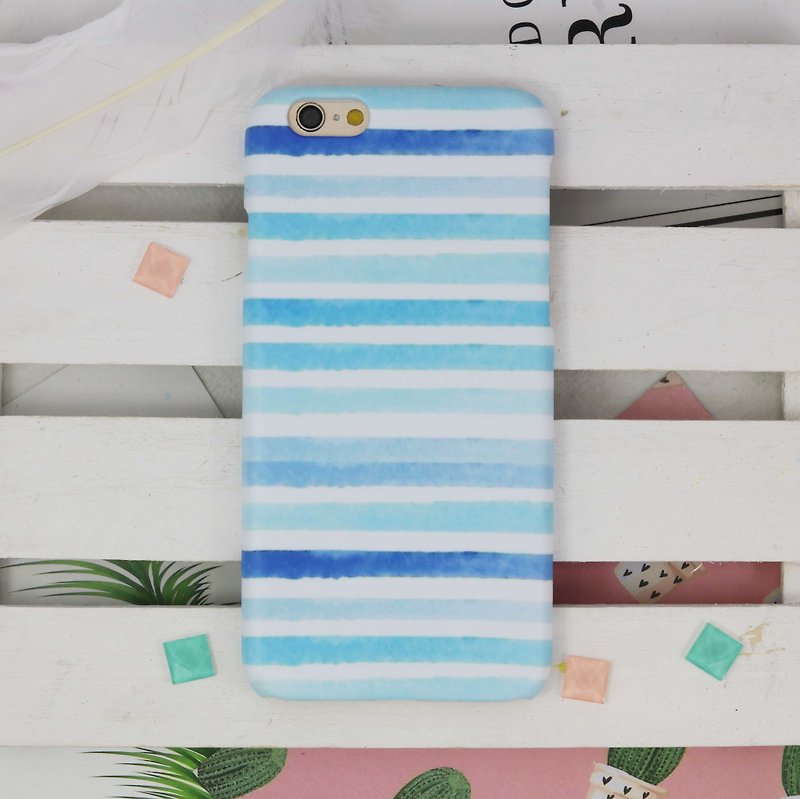 小清新水彩蓝色磨砂手机壳硬壳保护壳iPhone XS Galaxy S9 note 9 - 手机壳/手机套 - 塑料 多色