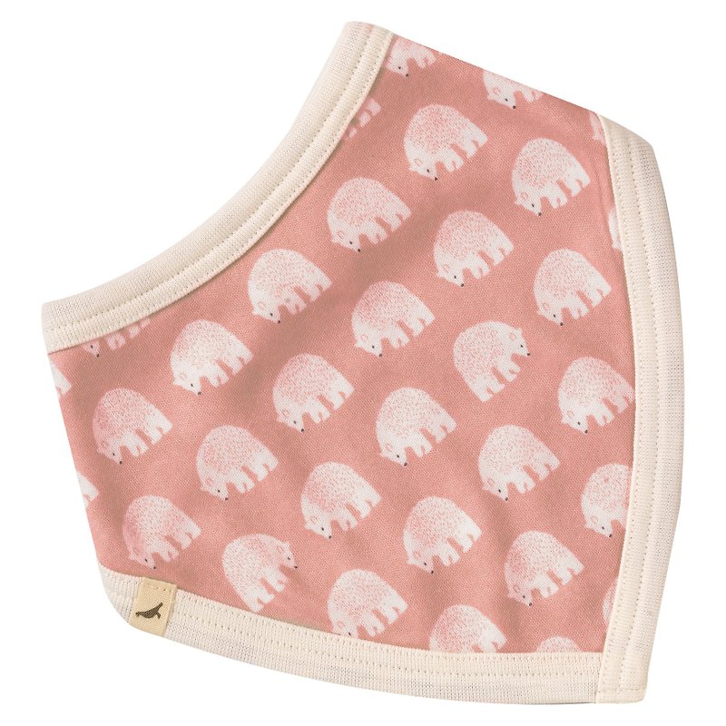 100%有机棉 粉色北极熊 三角口水巾 围兜兜  英国制造 - 围嘴/口水巾 - 棉．麻 粉红色