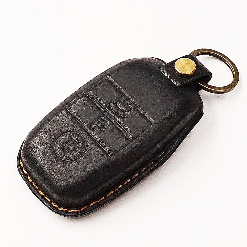 Kia Niro E STONIC PICANTO Sorento 起亚汽车 智慧型钥匙皮套 - 钥匙链/钥匙包 - 真皮 黑色