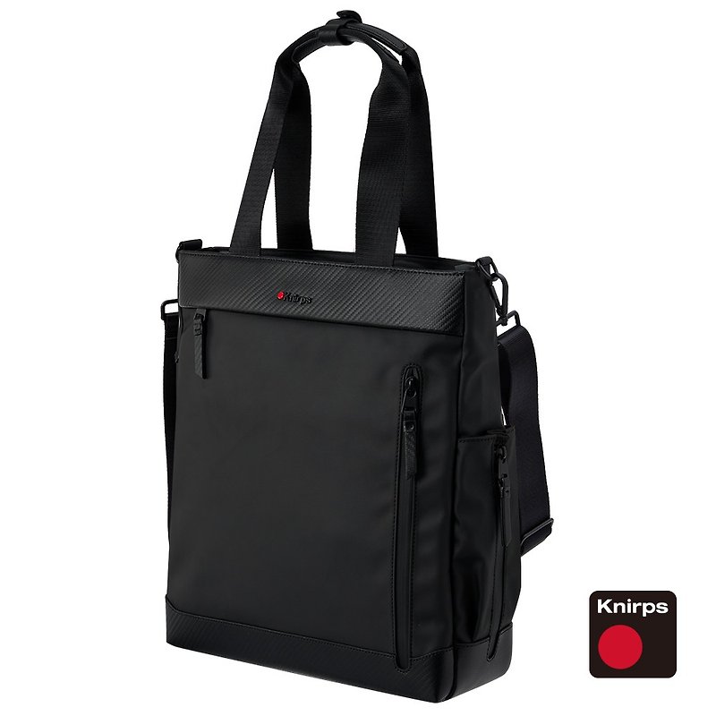 【Knirps德国红点】商务托特包 – 碳纤维纹 - 手提包/手提袋 - 真皮 黑色