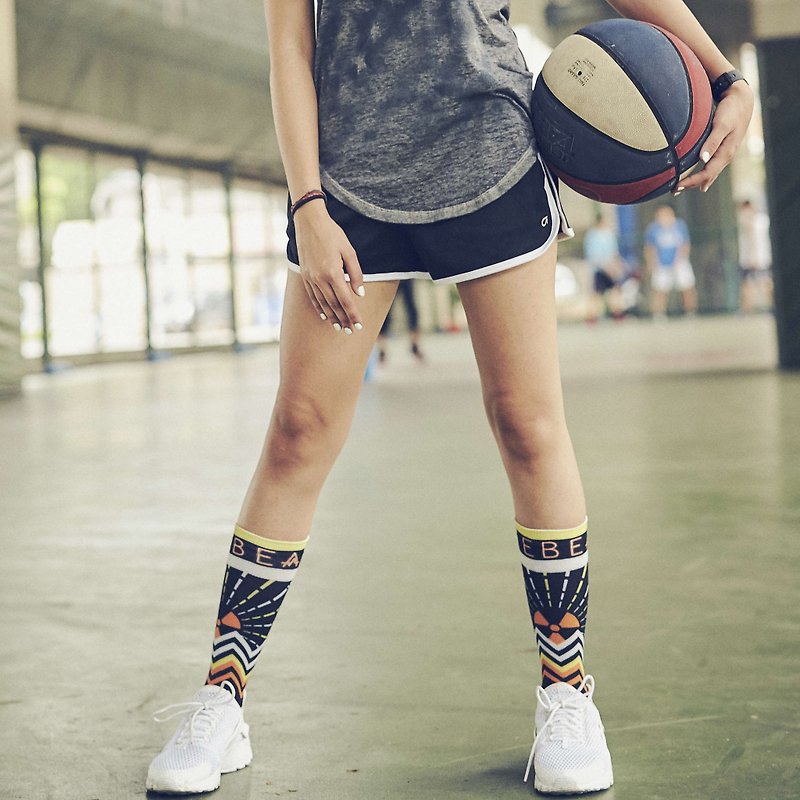 Electric篮球滑板慢跑印花运动袜 男女中性情侣 - 袜子 - 聚酯纤维 多色