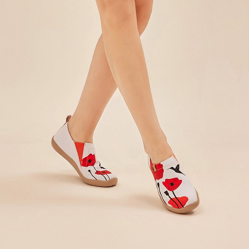 【 Uin 】西班牙原创设计 | 蜂鸟红花 彩绘休闲 女鞋 - 女款休闲鞋 - 其他材质 多色