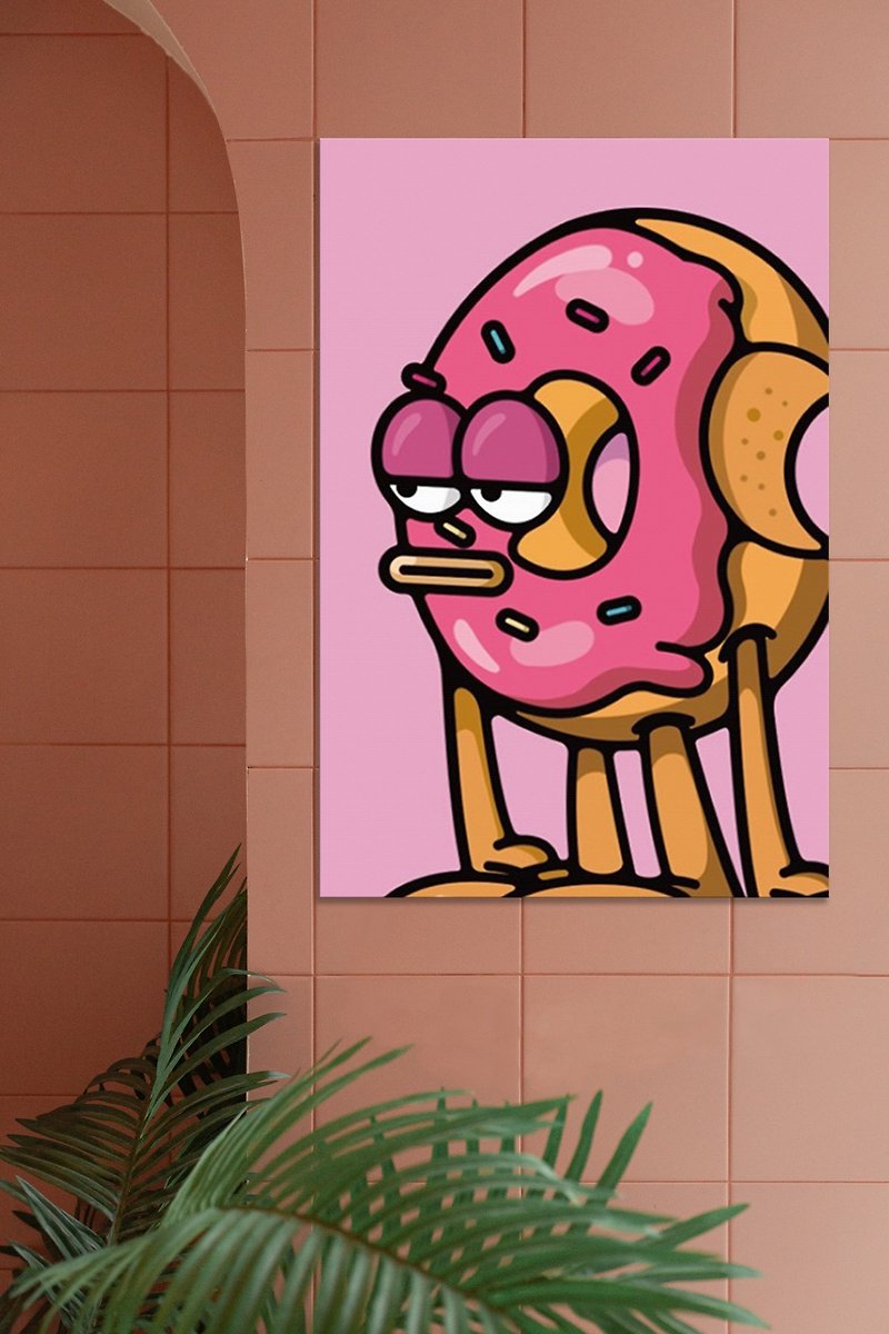 【无框画】厌世甜甜圈 50x75cm - 海报/装饰画/版画 - 其他材质 