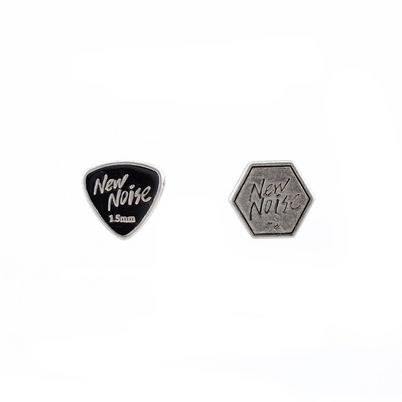 NEW NOISE 音乐饰品实验所-简单PICK耳针式耳环 (古银款) - 耳环/耳夹 - 其他金属 灰色