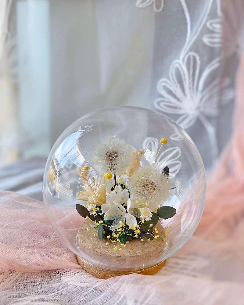 蒲公英玻璃罩魔法球 永生花 可定制 - 干燥花/捧花 - 植物．花 