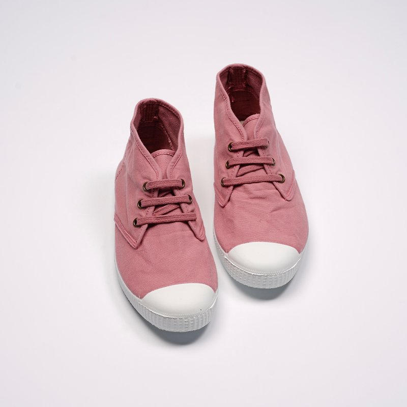 西班牙帆布鞋 CIENTA 60997 52 粉红色 经典布料 大人 Chukka - 女款休闲鞋 - 棉．麻 粉红色