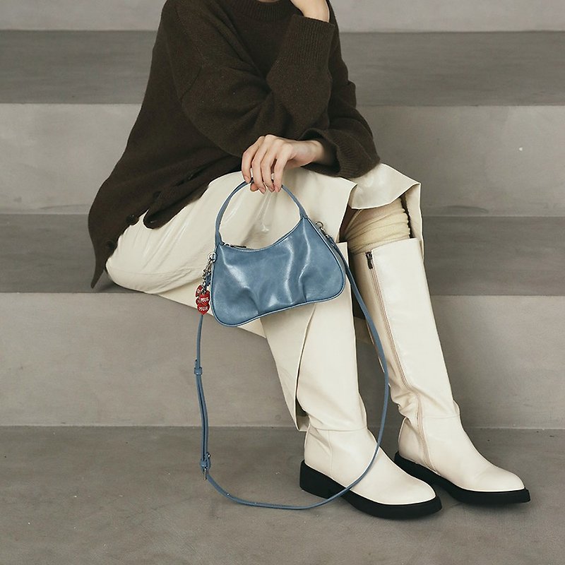 韩国制 MUR Ette Bag Mini Vegan Leather 包包 (Crinkle Blue)