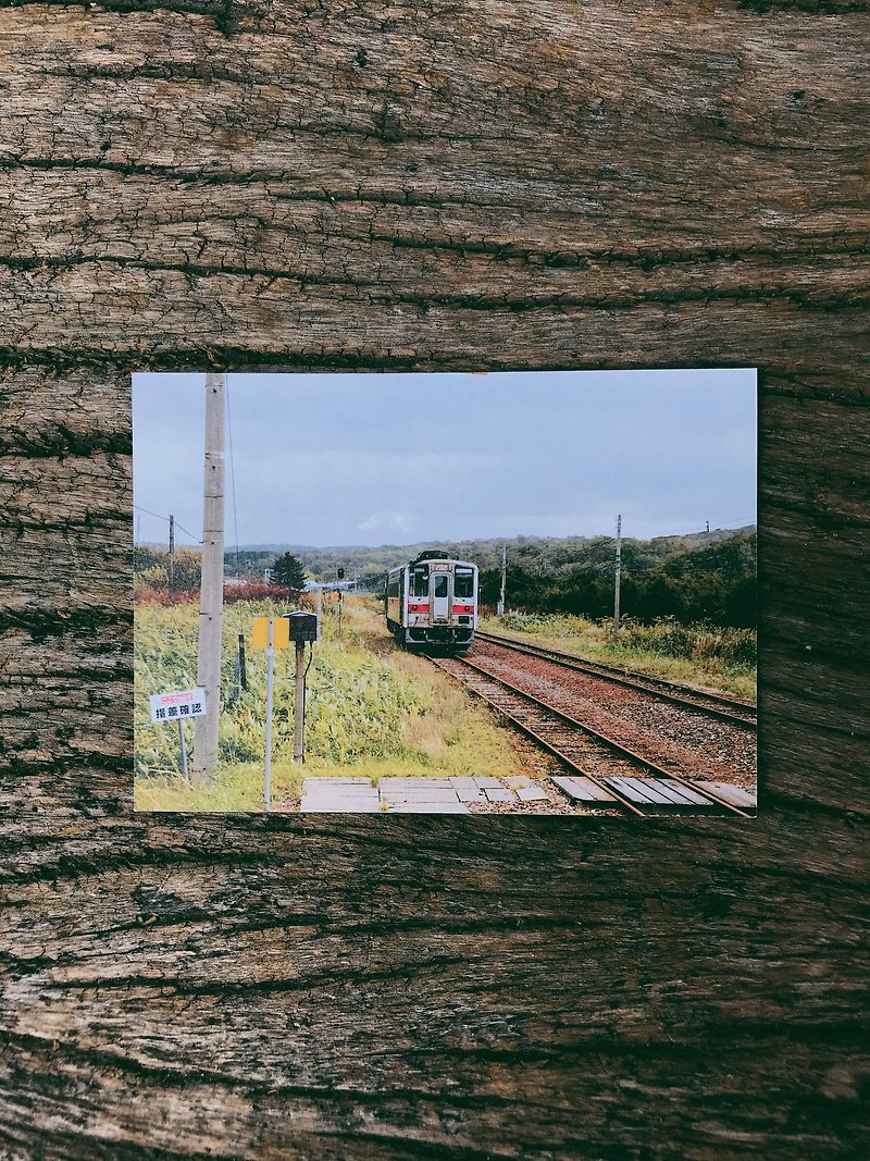 世界的风景。北海道铁道旅 摄影明信片 拔海駅 青青的岛 - 卡片/明信片 - 纸 