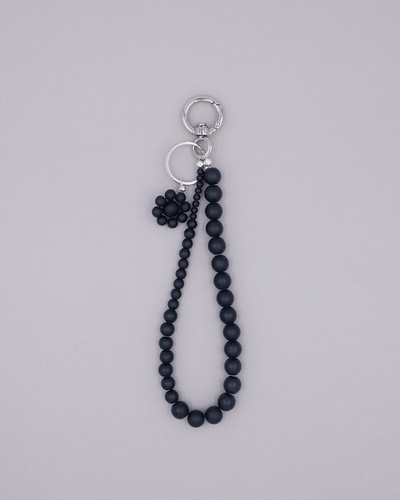 Crystal Floral Chain - 挂绳/吊绳 - 水晶 黑色