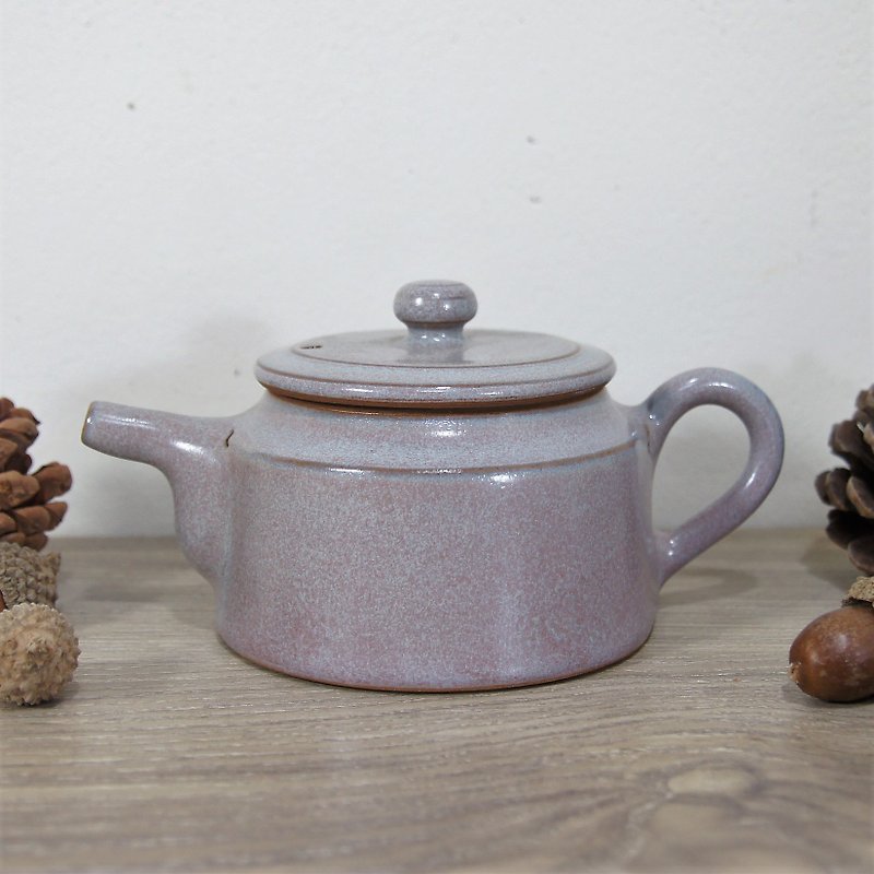 粉紫茶壶(惜福品)-容量约180ml - 茶具/茶杯 - 陶 粉红色