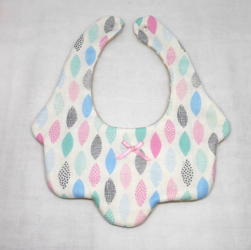 Japanese Handmade 8-layer-gauze Baby Bib - 围嘴/口水巾 - 棉．麻 粉红色