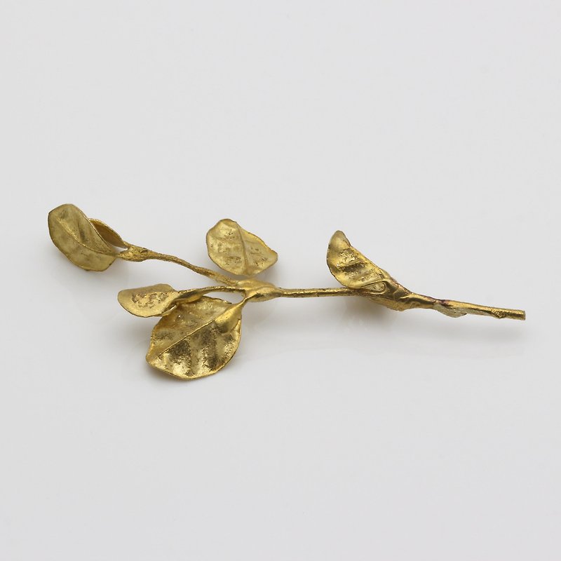 叶子 筷架 摆饰 黄铜 自然植物 - 摆饰 - 其他金属 金色