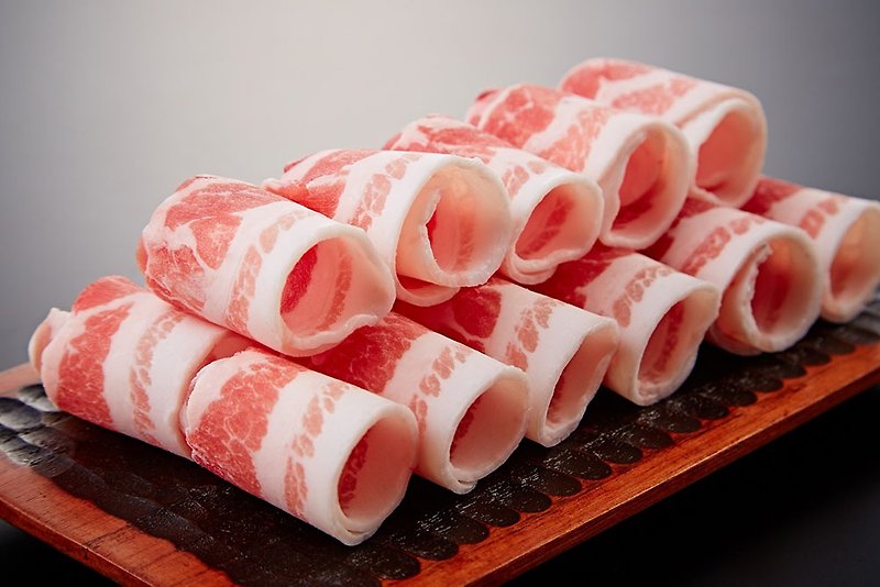 国宝级盘克夏黑豚五花火锅片(台湾) 200g+/-5% - 其他 - 新鲜食材 红色