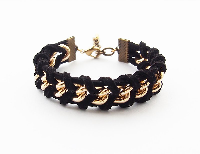 Black twisted bracelet - 手链/手环 - 其他材质 黑色
