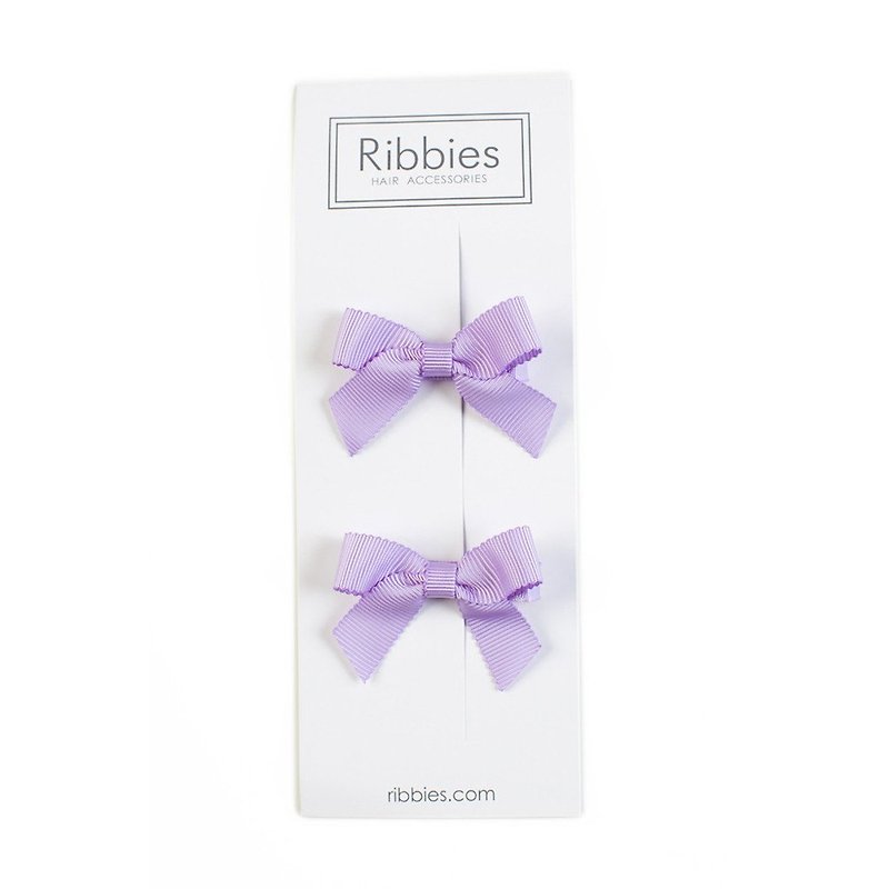 英国Ribbies 经典蝴蝶结2入组-浅紫 - 发饰 - 聚酯纤维 