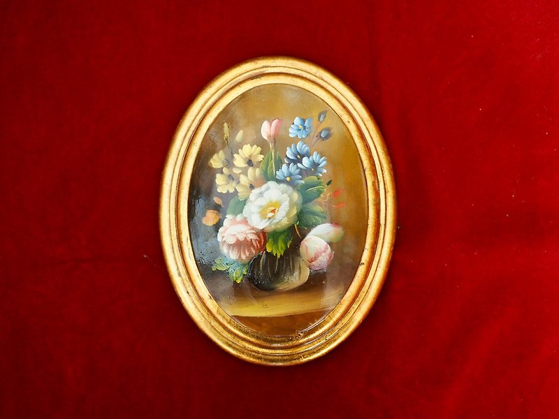 【售完】古董花卉小款油画收藏