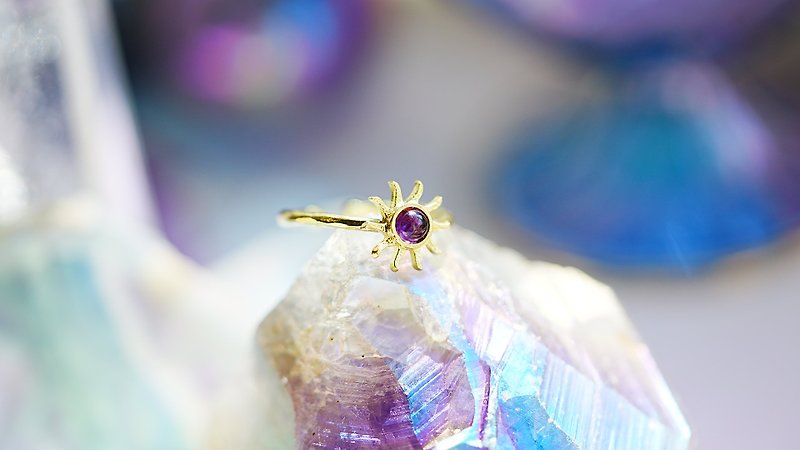 【2月誕生石】アメジスト　マリッサリング - 戒指 - 半宝石 紫色