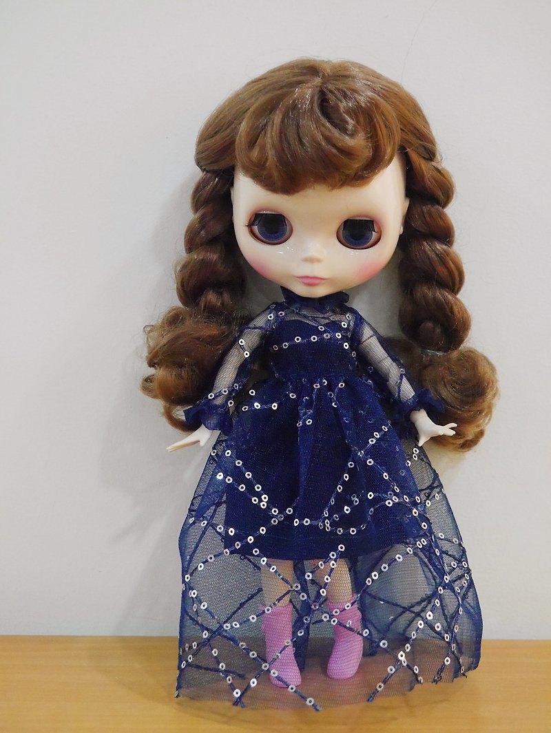 Handmade Elegant Dress For Blythe & Small Dolls - 玩偶/公仔 - 其他材质 蓝色
