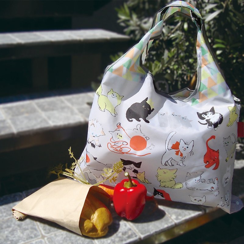 日本 Prairie Dog 设计包/环保袋/购物袋/手提袋 - 猫咪日常 - 手提包/手提袋 - 聚酯纤维 