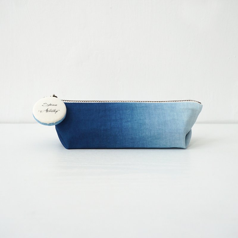 S.A x Ocean 蓝染海洋船型笔袋 - 铅笔盒/笔袋 - 棉．麻 蓝色