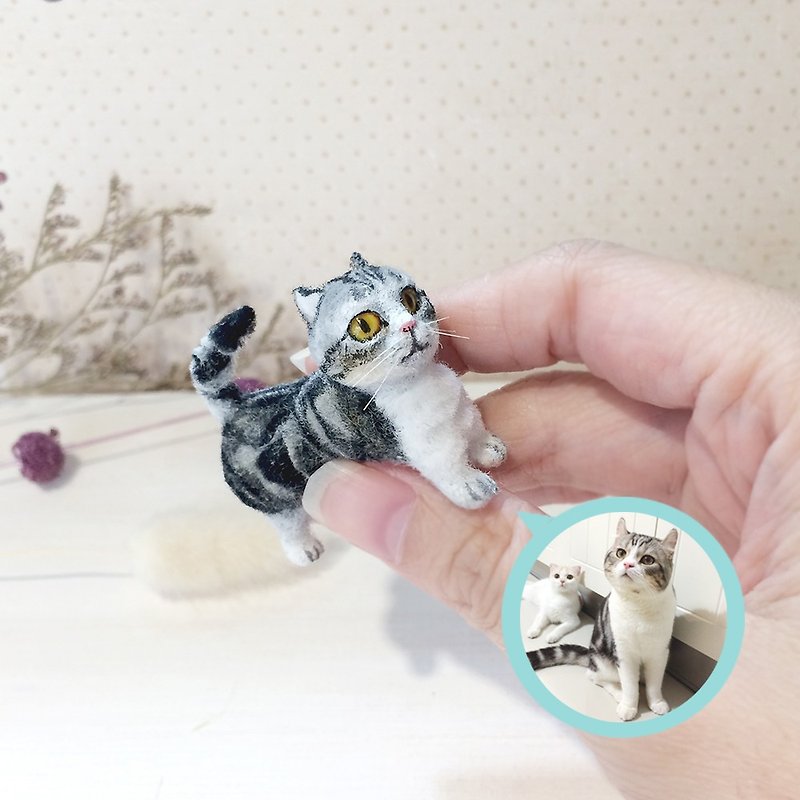Custom cat portrait, Cat miniature, 3D Custom cat portraits, doll house - 玩偶/公仔 - 粘土 多色