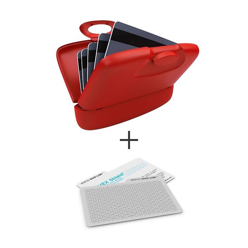 加拿大 Capsul + Duo-Lok RFID 防盗录卡(2张) - 红 - 名片夹/名片盒 - 塑料 