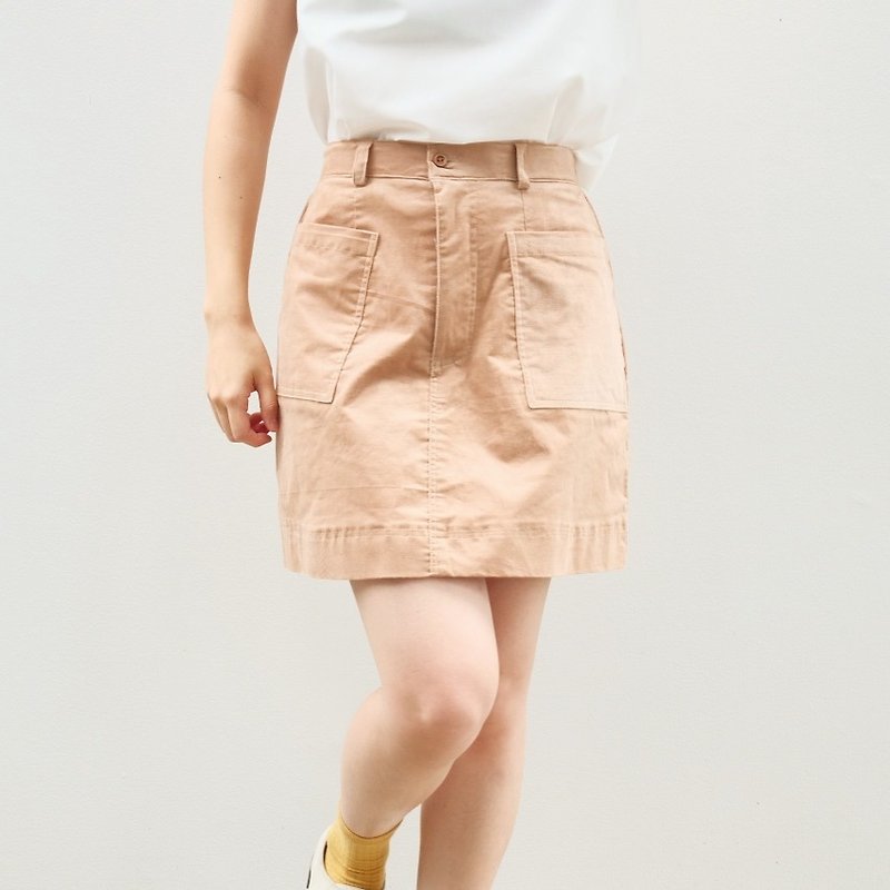 'A' skirt : salmon color - 裙子 - 其他材质 橘色