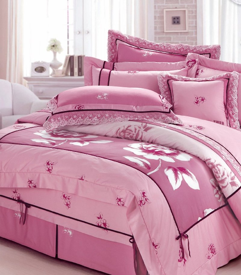 【R765 瑰丽人生】100% 60支精梳棉 床单组 - 寝具 - 棉．麻 粉红色